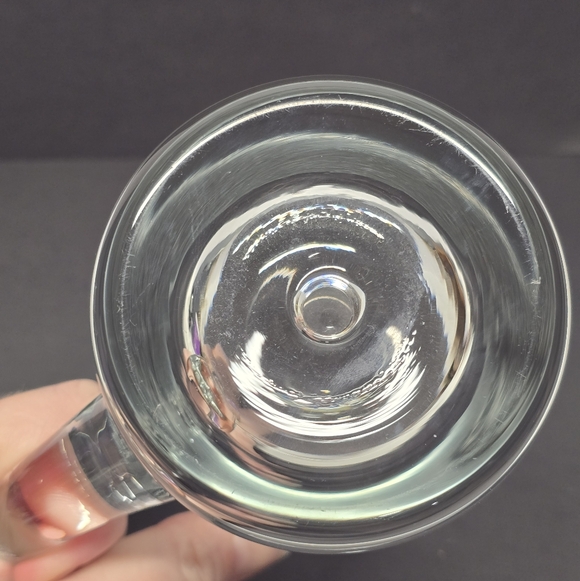 Krosno Crate & Barrel Glass Babble Base Beer Mug Stein Poland Hand-blown - Picture 6 of 8